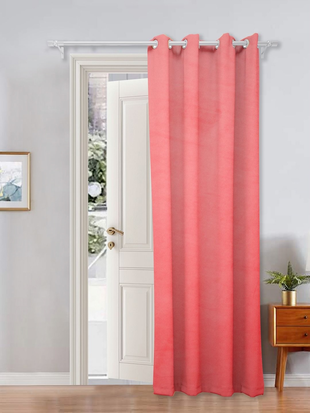 

THE CONVERSION Pink Room Darkening Door Curtain