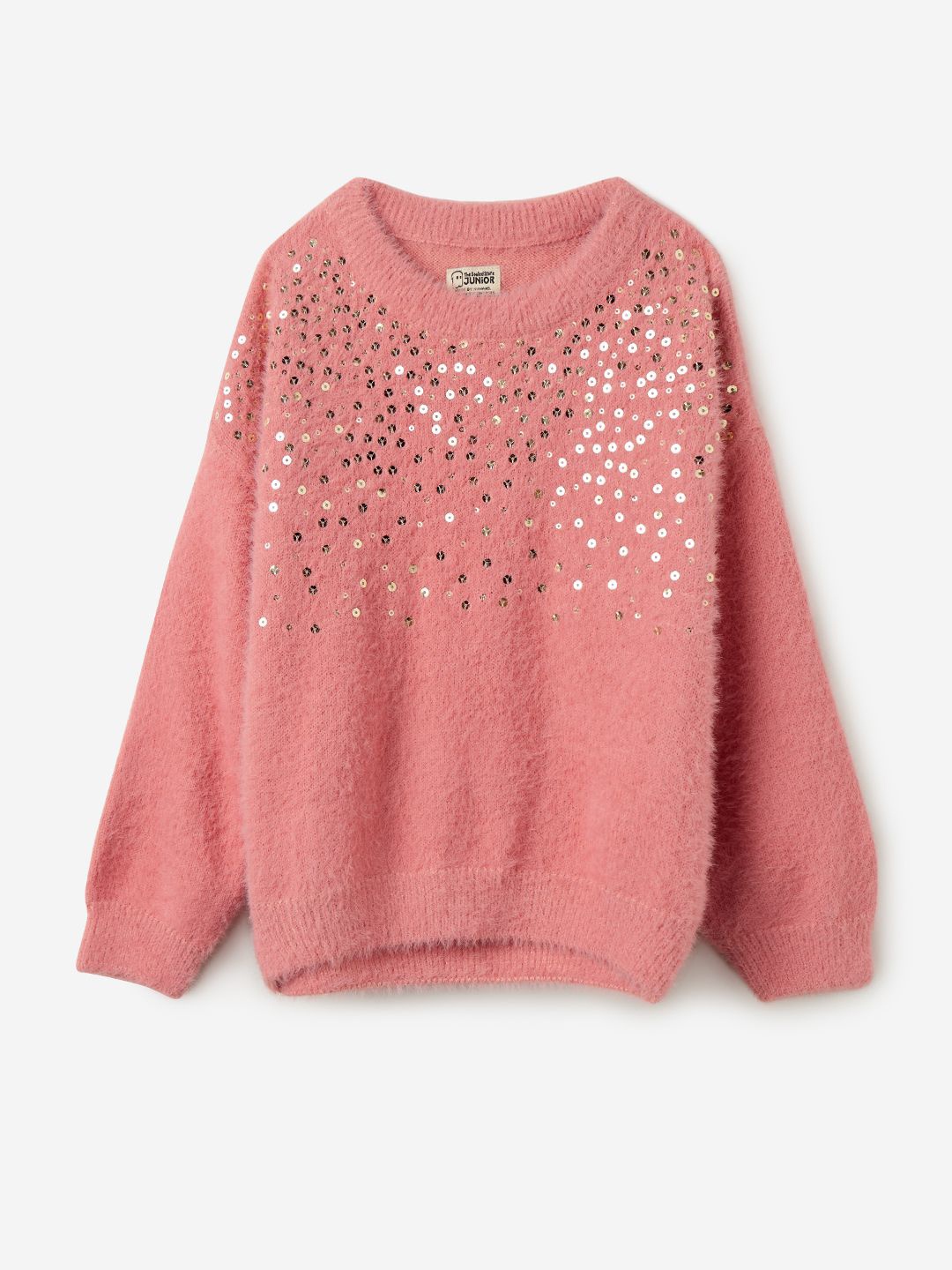 

The Souled Store Girls Embroidered Pullover, Pink