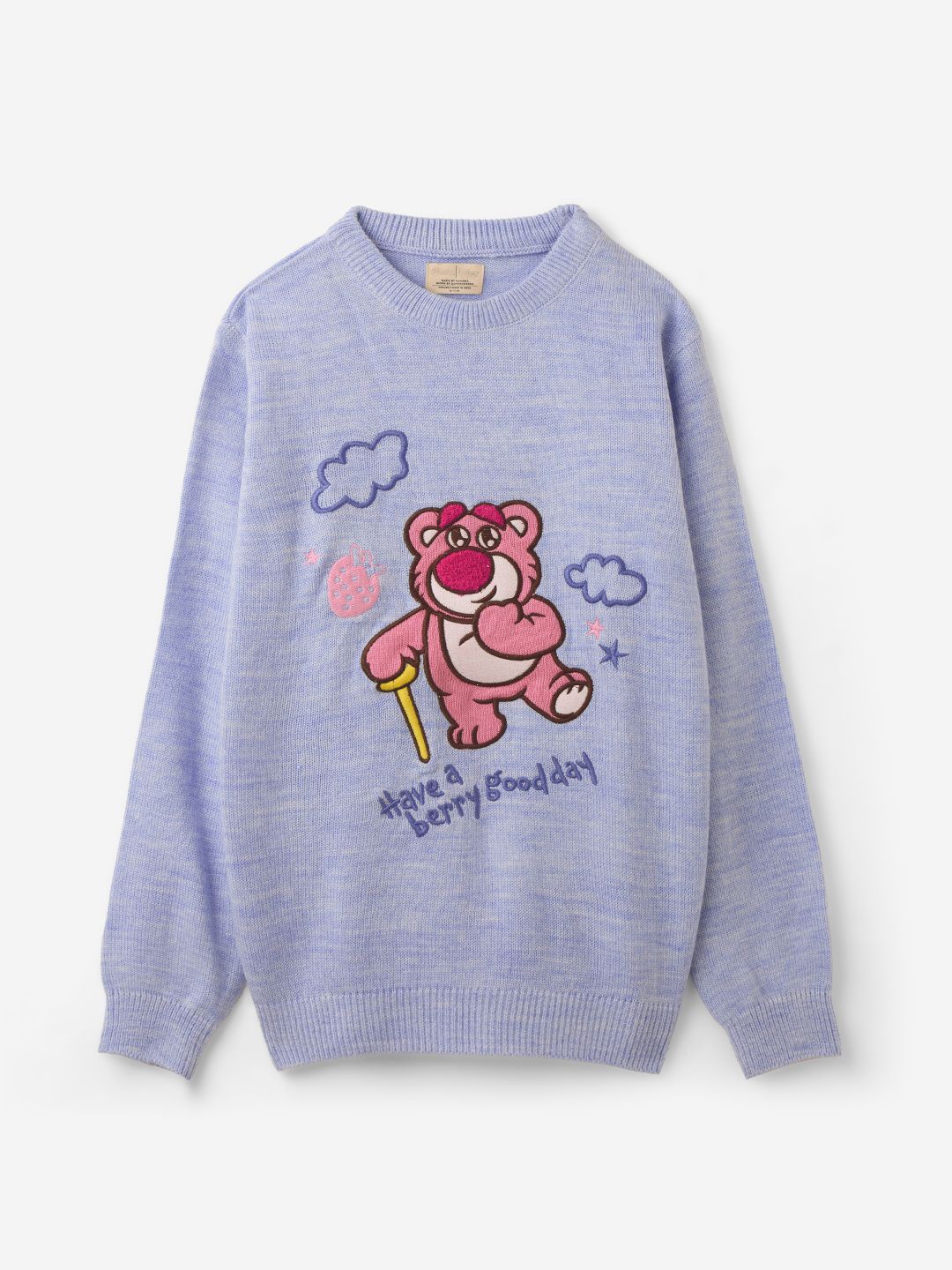 

The Souled Store Girls Embroidered Pullover, Blue