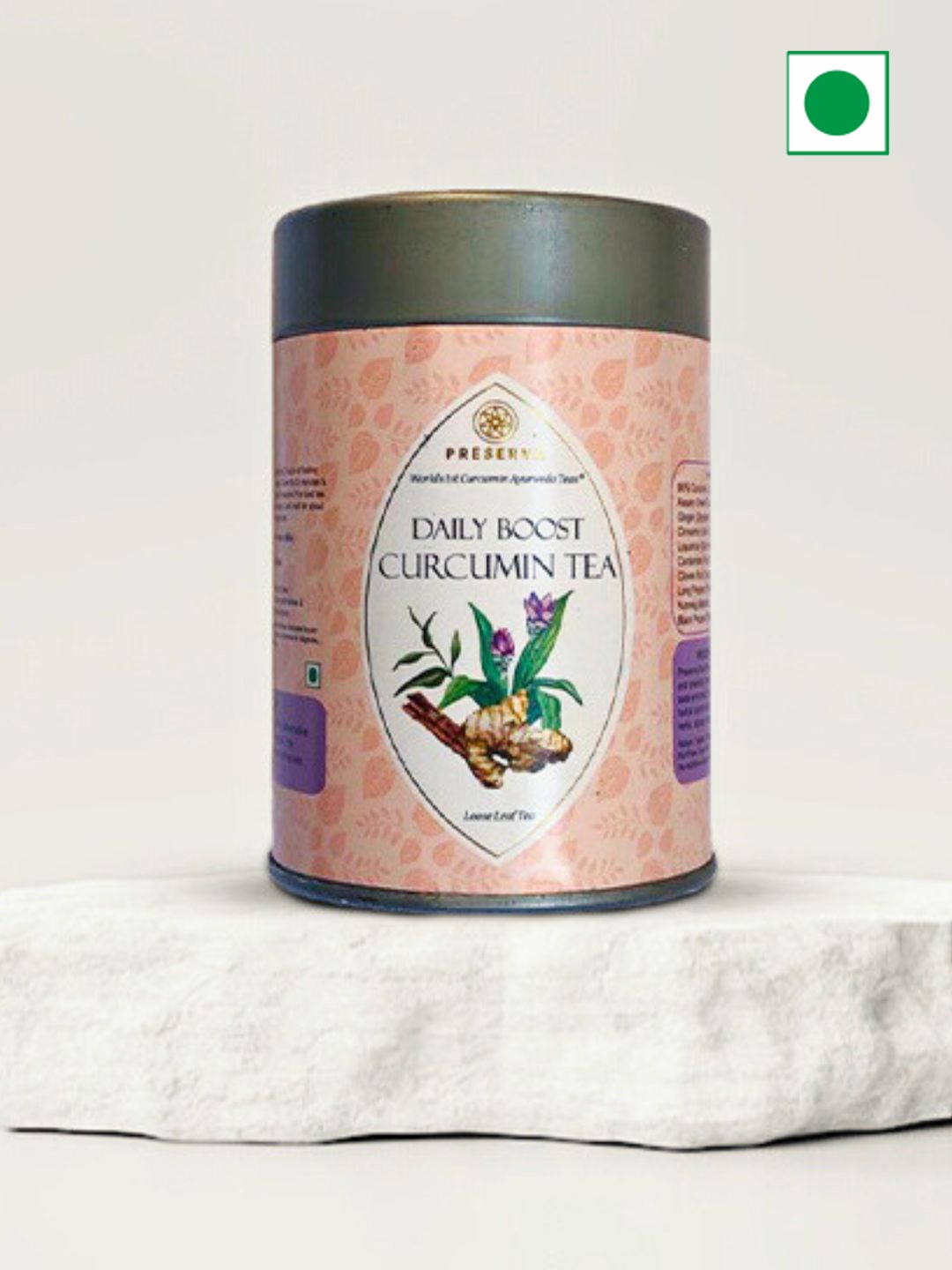 Preserva Wellness Daily Boost Tea for Respiratory Health Masala Curcumin Loose Leaf Tea, Purple