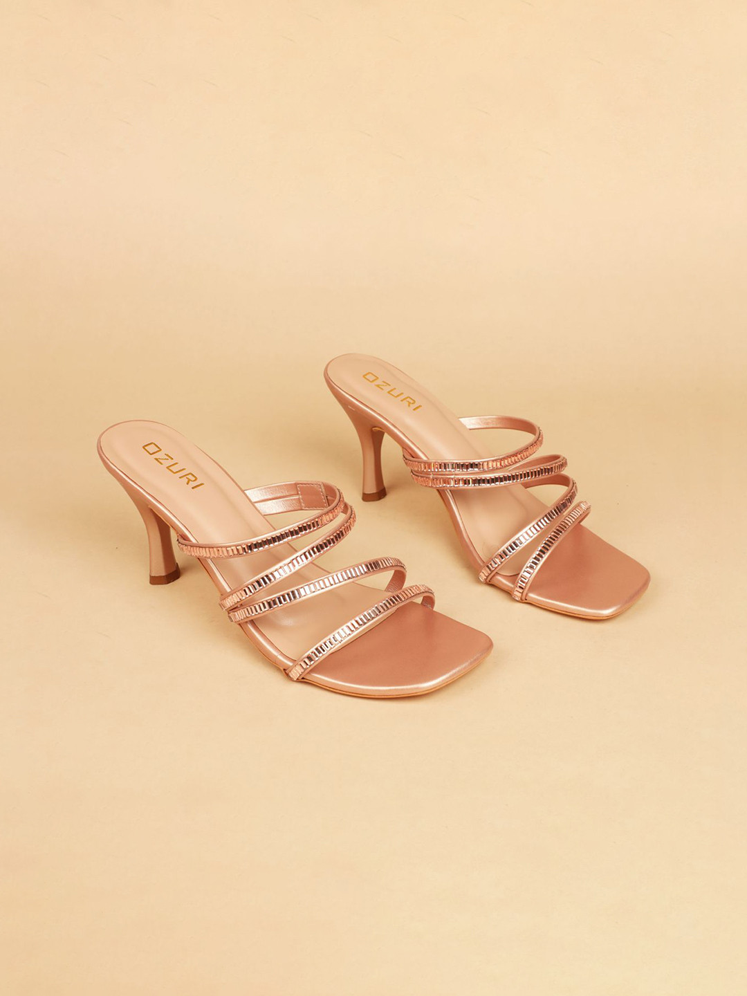 

Ozuri Women Embellished Stiletto Sandals, Rose gold