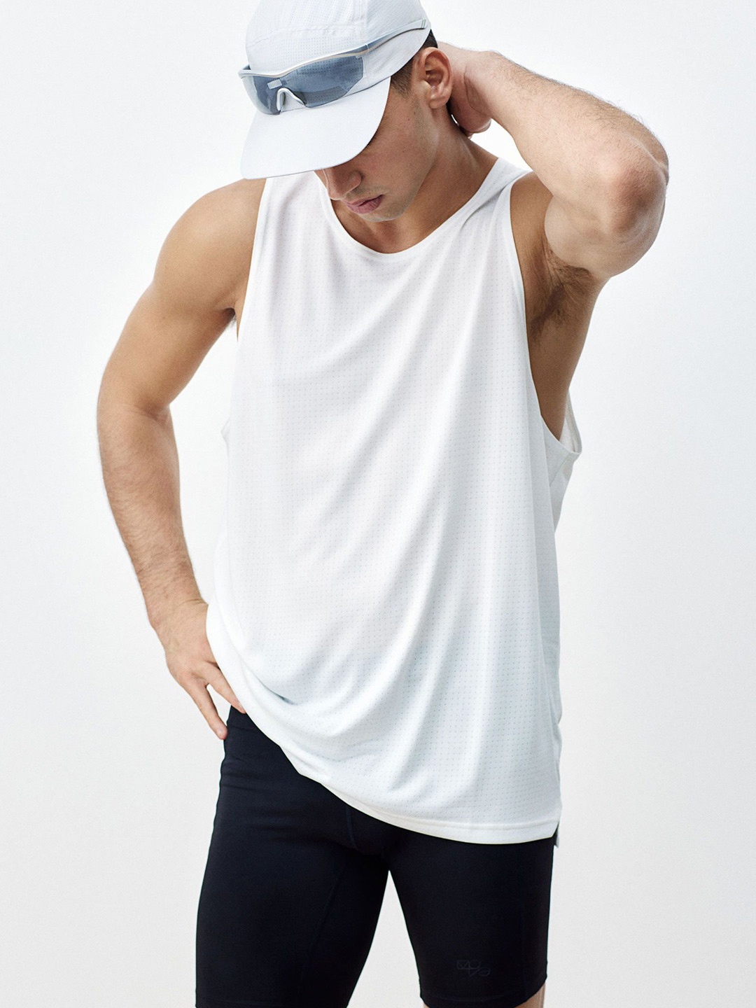 

H&M Regular Fit Sports Vest Top In DryMove, White