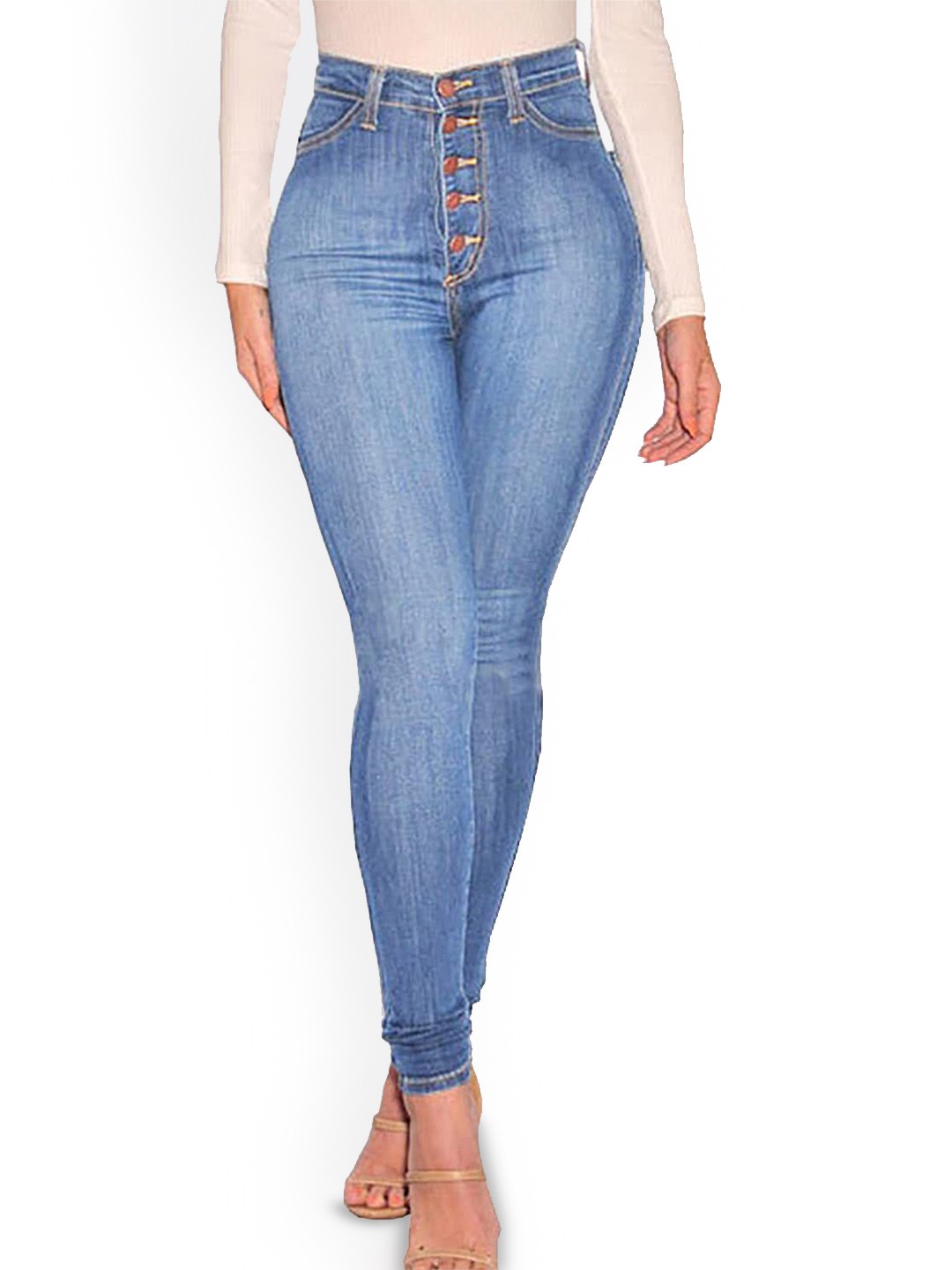 

The Roadster Lifestyle Co Women Cotton Slim Fit Jeans, Blue