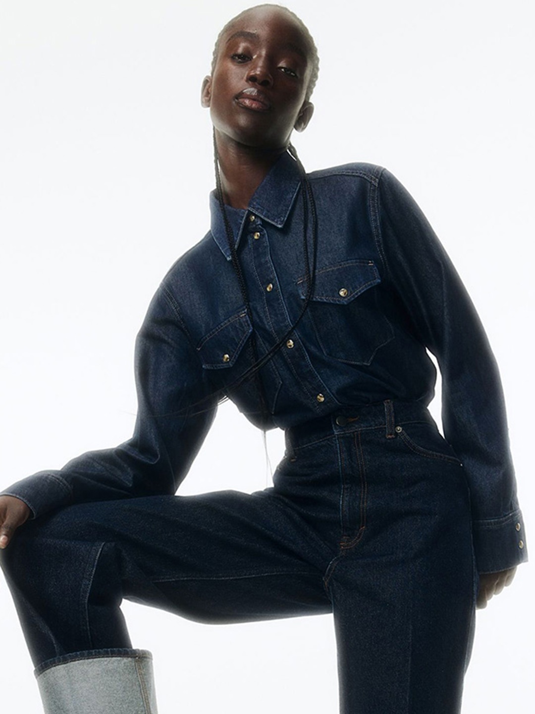

H&M Denim Shirt, Blue
