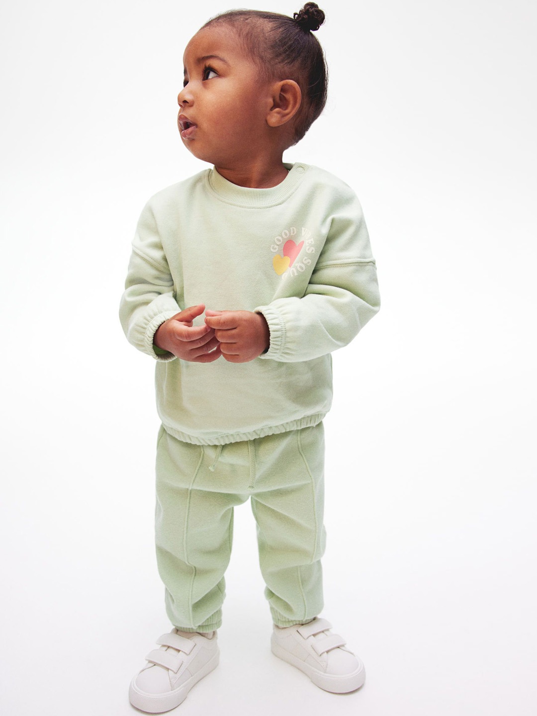 

H&M Girls Sweatshirt Joggers, Green