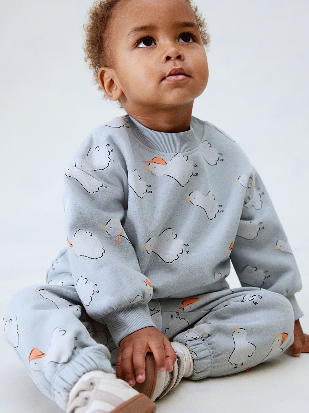 

H&M 2-Piece Cotton Sweatshirt Set, Blue