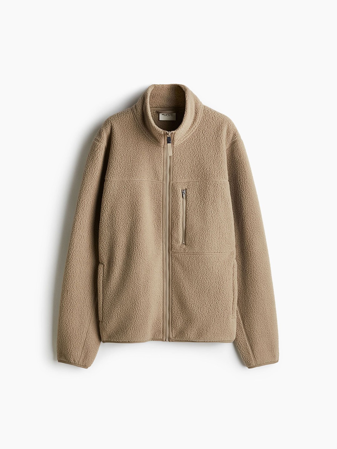 

H&M Regular Fit Teddy Sports Jacket, Beige