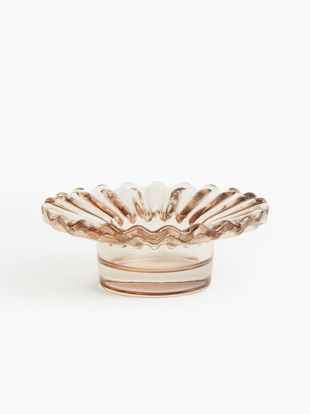 

H&M Glass Tealight Holder, Beige