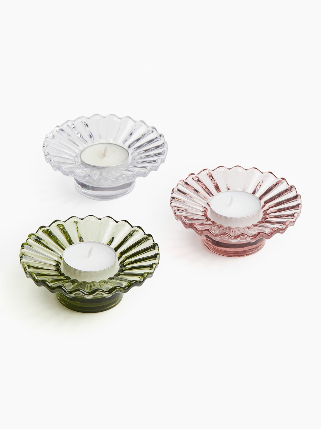 

H&M Glass Tealight Holder, Transparent