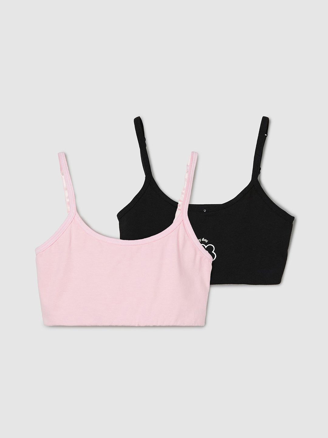 

max Girls Pack Of 2 Full Coverage Lightly Padded Bra, Black