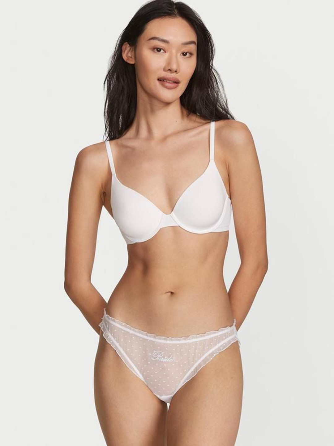 

Victoria's Secret Women Bow Back Cheekini Panty, White