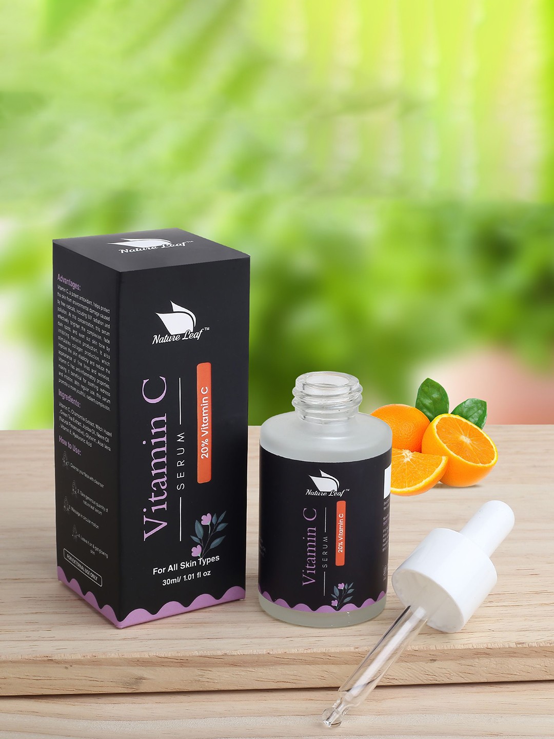 

Nature Leaf 20% Vitamin C Face Serum- 30 ml, White