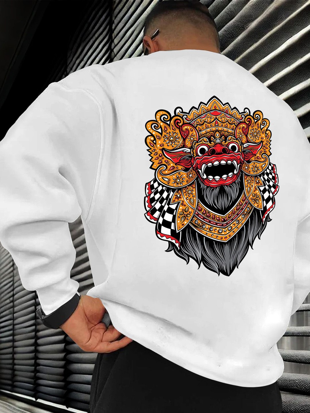

AUSK Men Printed Long Sleeves Sweatshirt, White