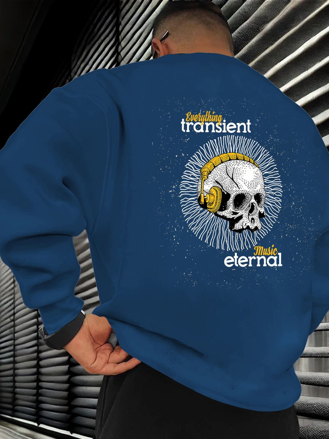 

AUSK Men Graphic Printed Pullover Sweatshirt, Teal