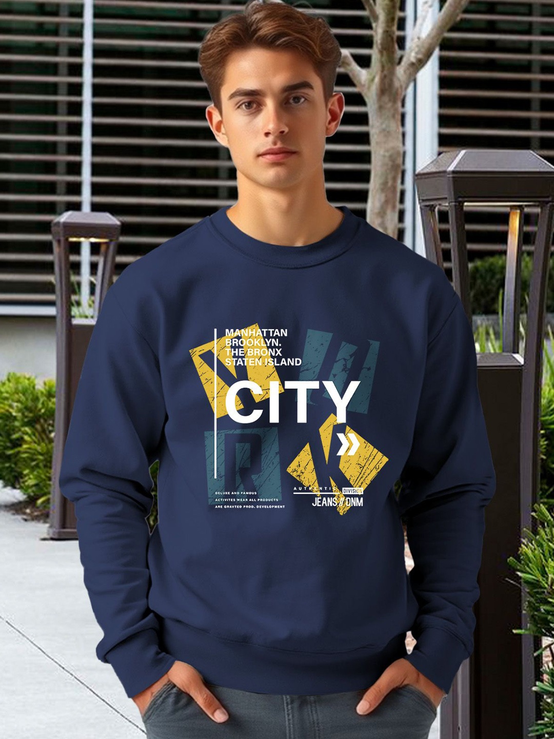 

AUSK Men Graphic Printed Sweatshirt, Blue