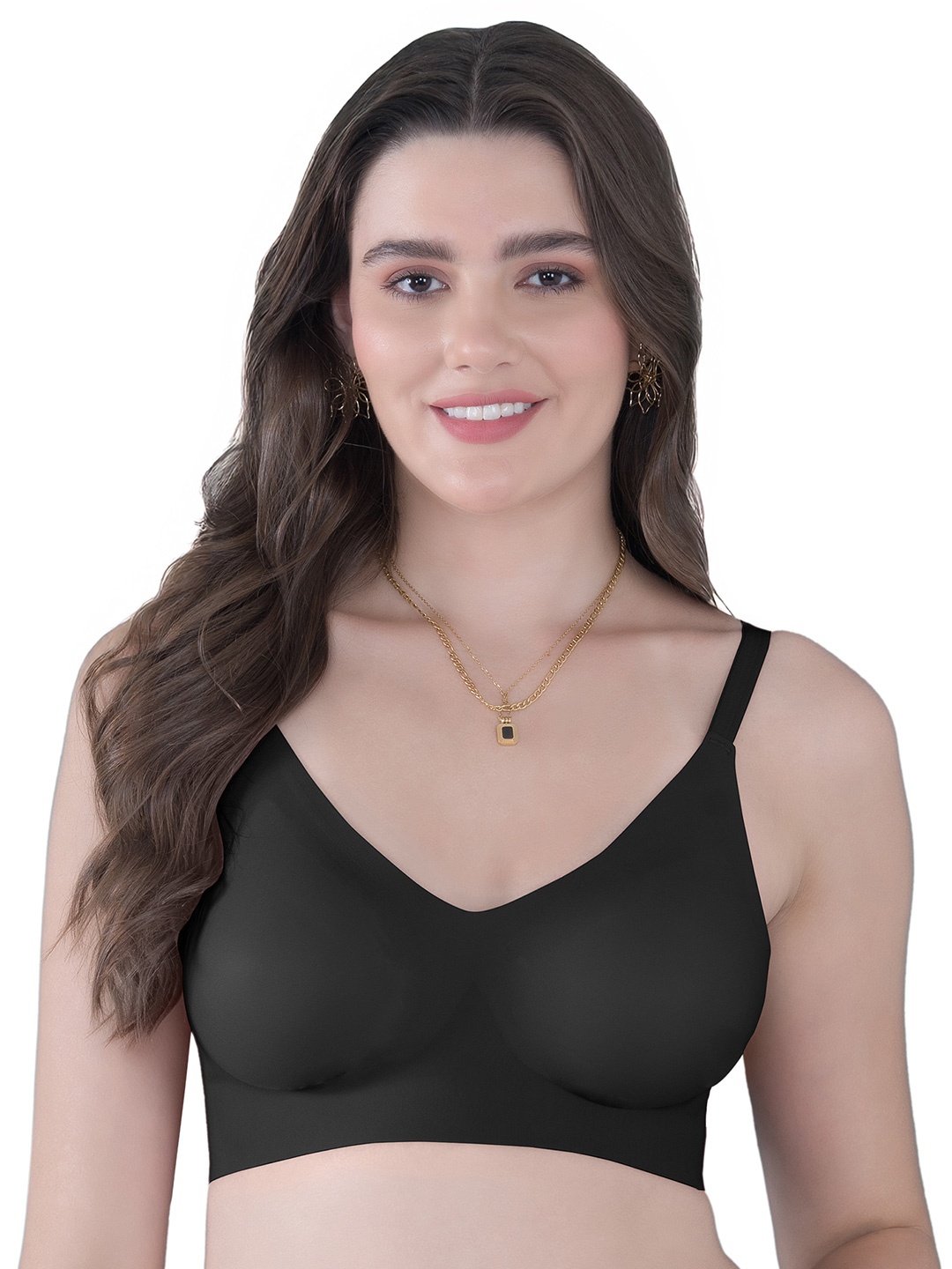 

Tweens Seamless Bonded Non-Padded Cotton Rich Invisibra, Black