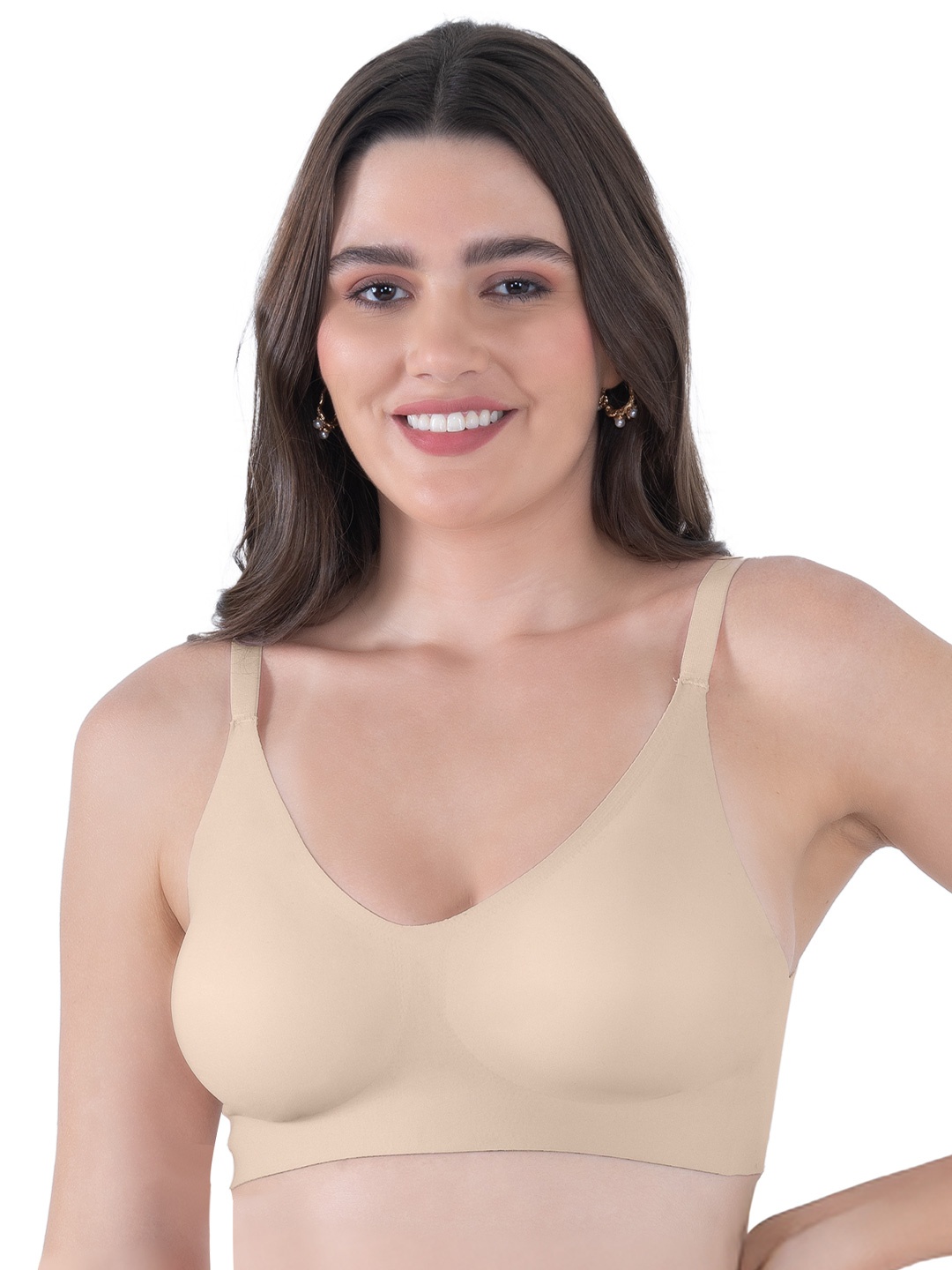 

Tweens Seamless Bonded Non-Padded Invisibra Elastic Free Bottom Band, Beige