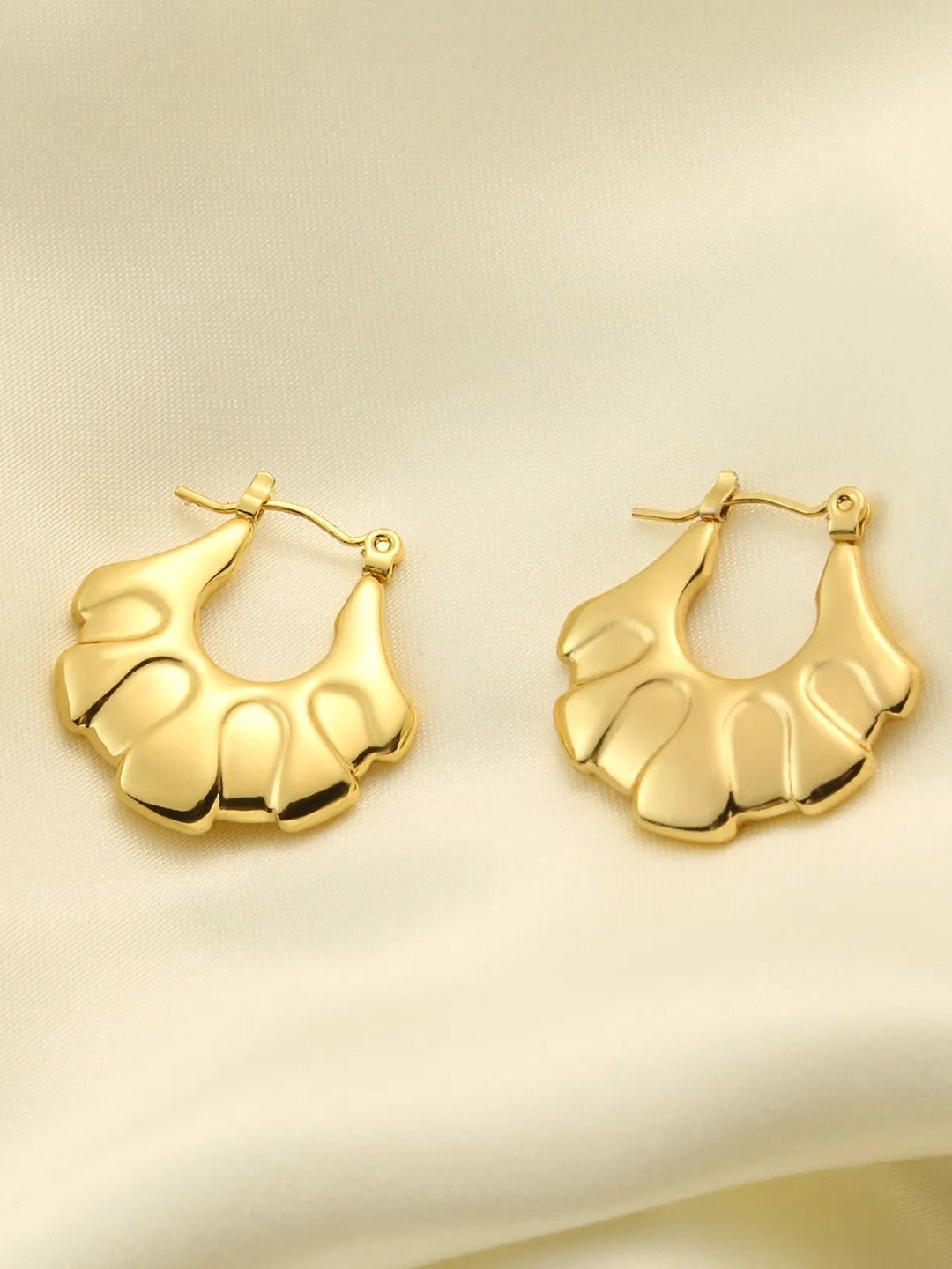 

MEENAZ Contemporary Hoop Earrings, Gold
