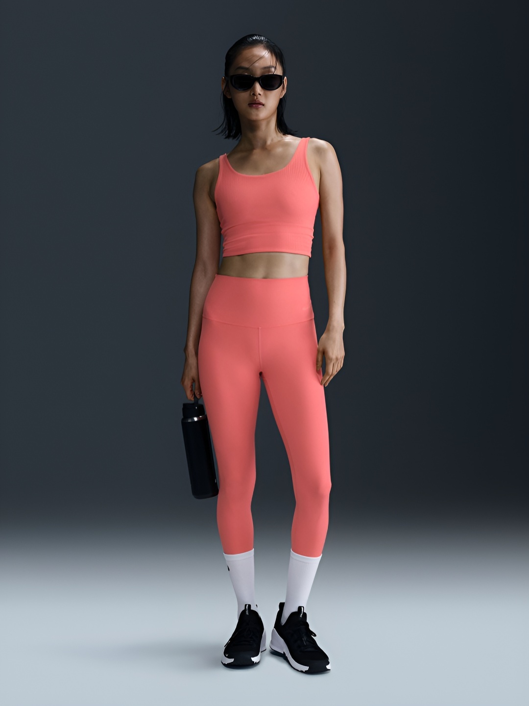

Nike Zenvy Rib Women's Gentle-Support High-Waisted 7/8 Leggings, Orange