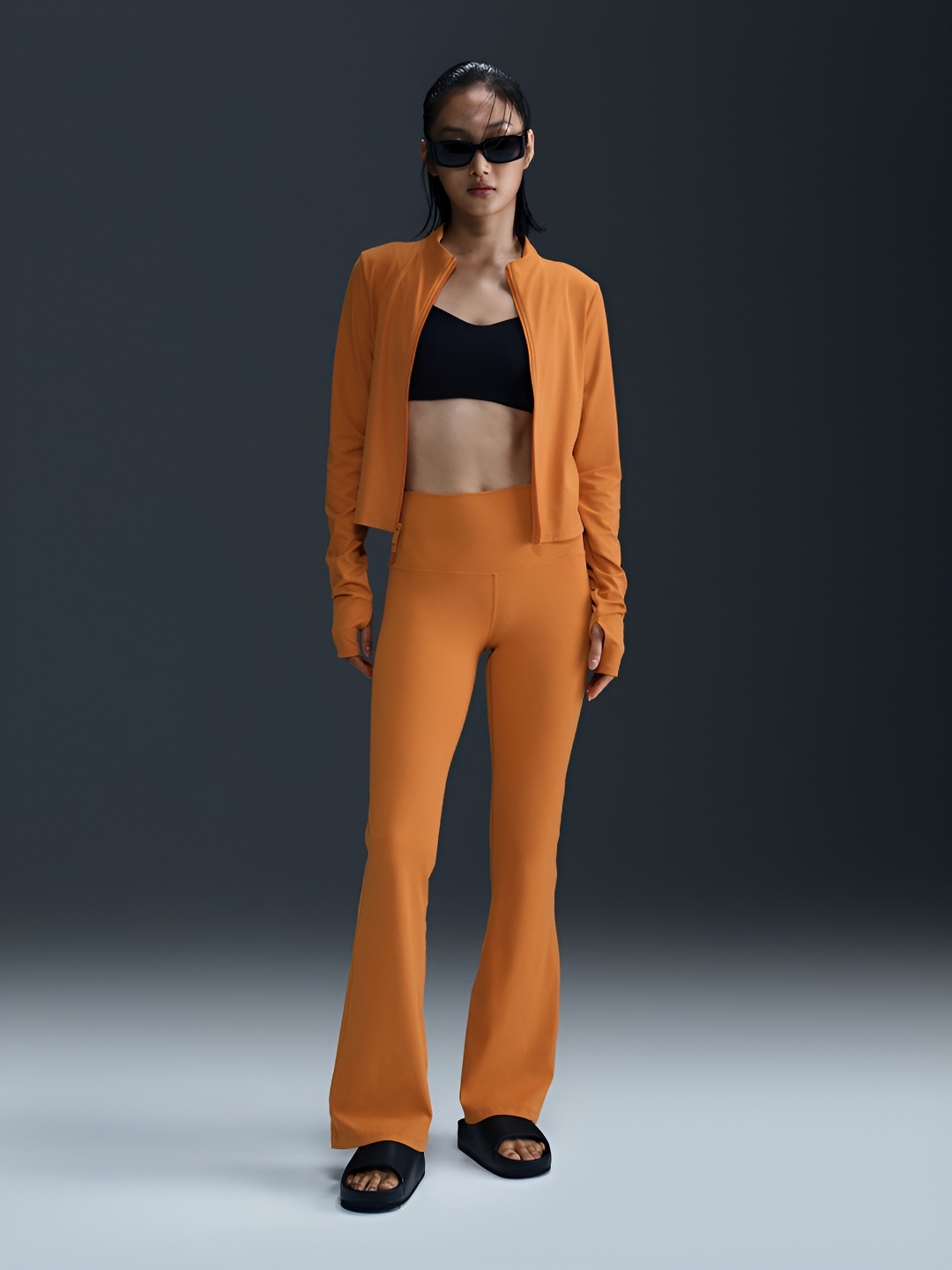 

Nike Women High-Waisted Flared Leggings, Orange