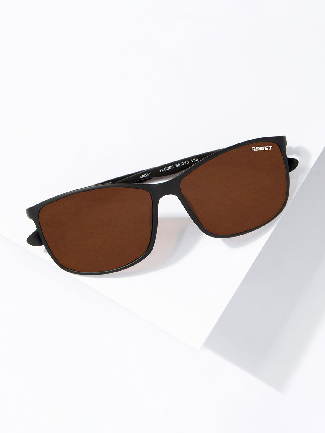 

RESIST EYEWEAR Unisex Sports Sunglasses with Polarised Lens SPORTS YL 6050, Brown