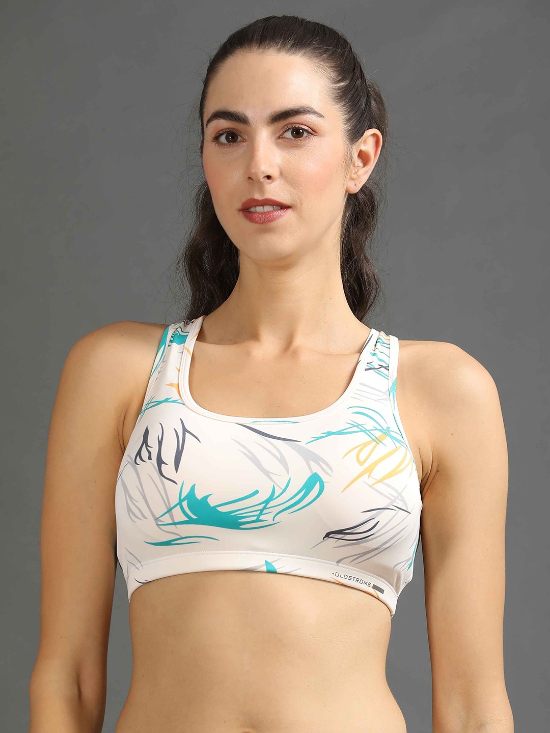 

GOLDSTROMS Women Abstract Full Coverage Bra, Cream