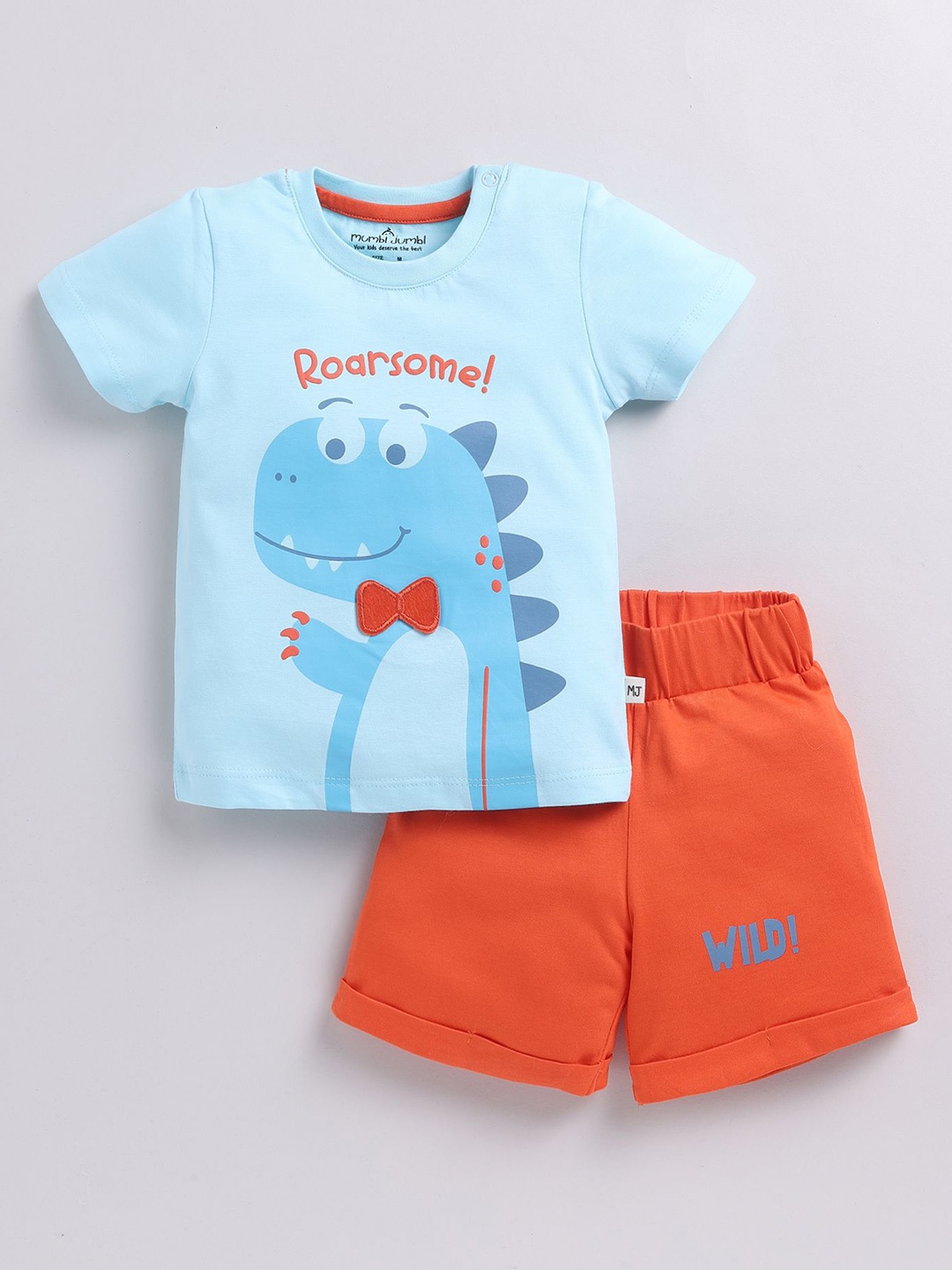 

Mumbl Jumbl Boys Printed T-shirt with Shorts, Blue