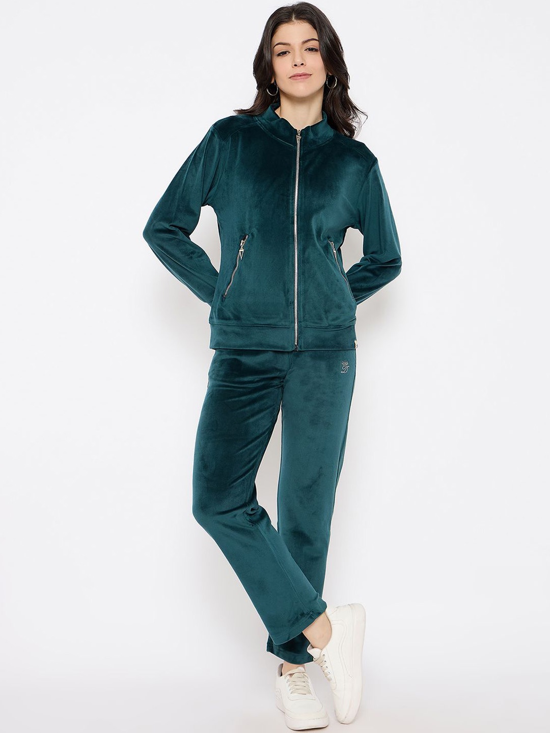 

Duke Women Mock Collar Tracksuit, Teal