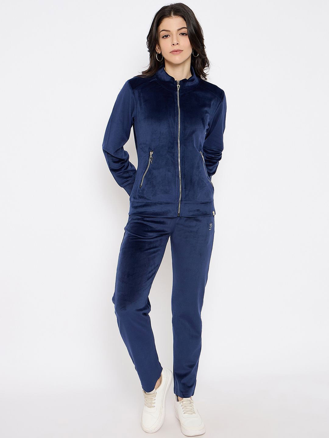 

Duke Women Mock Collar Tracksuit, Navy blue