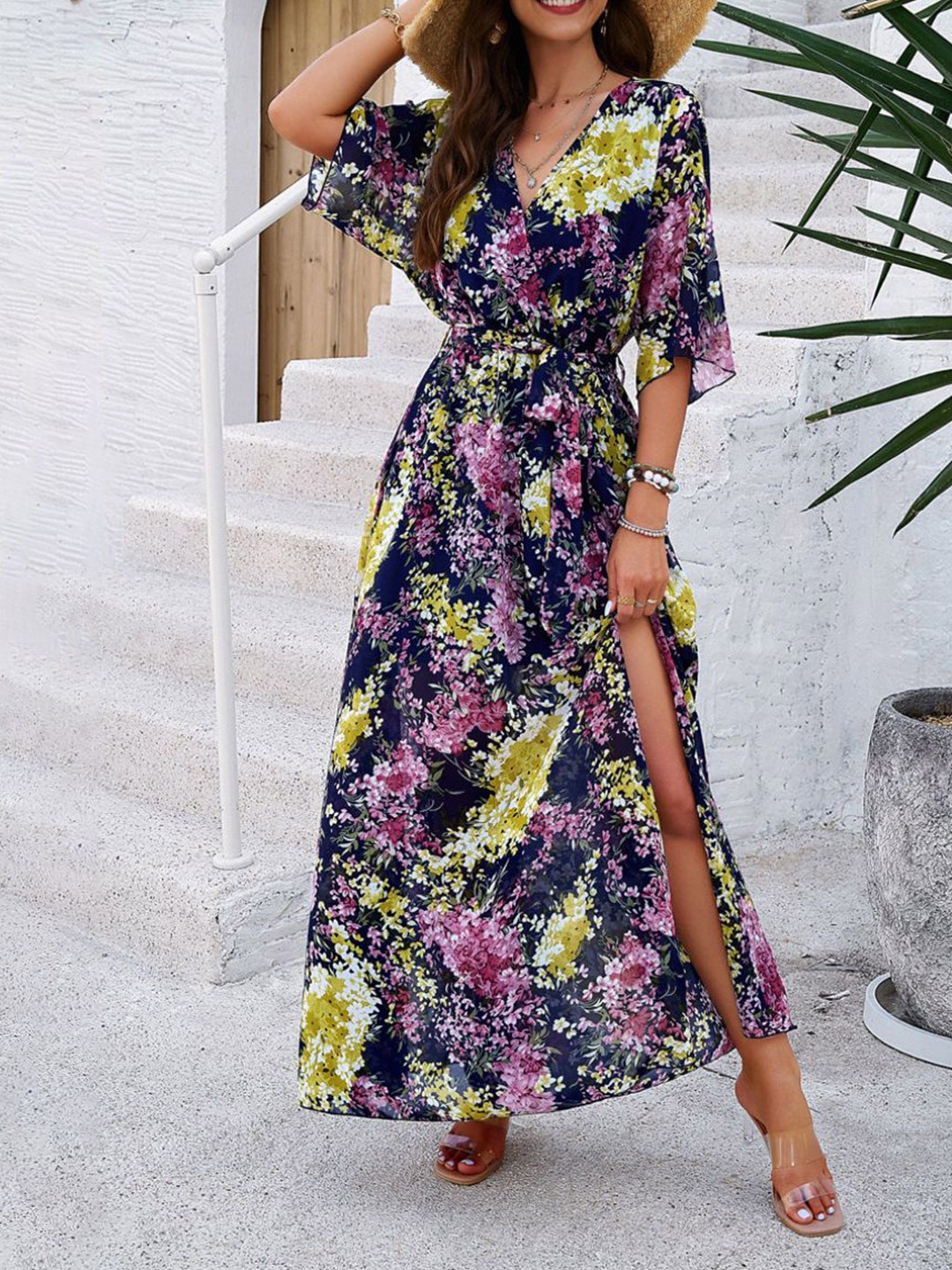 

StyleCast Women Floral Printed Maxi Dress, Purple