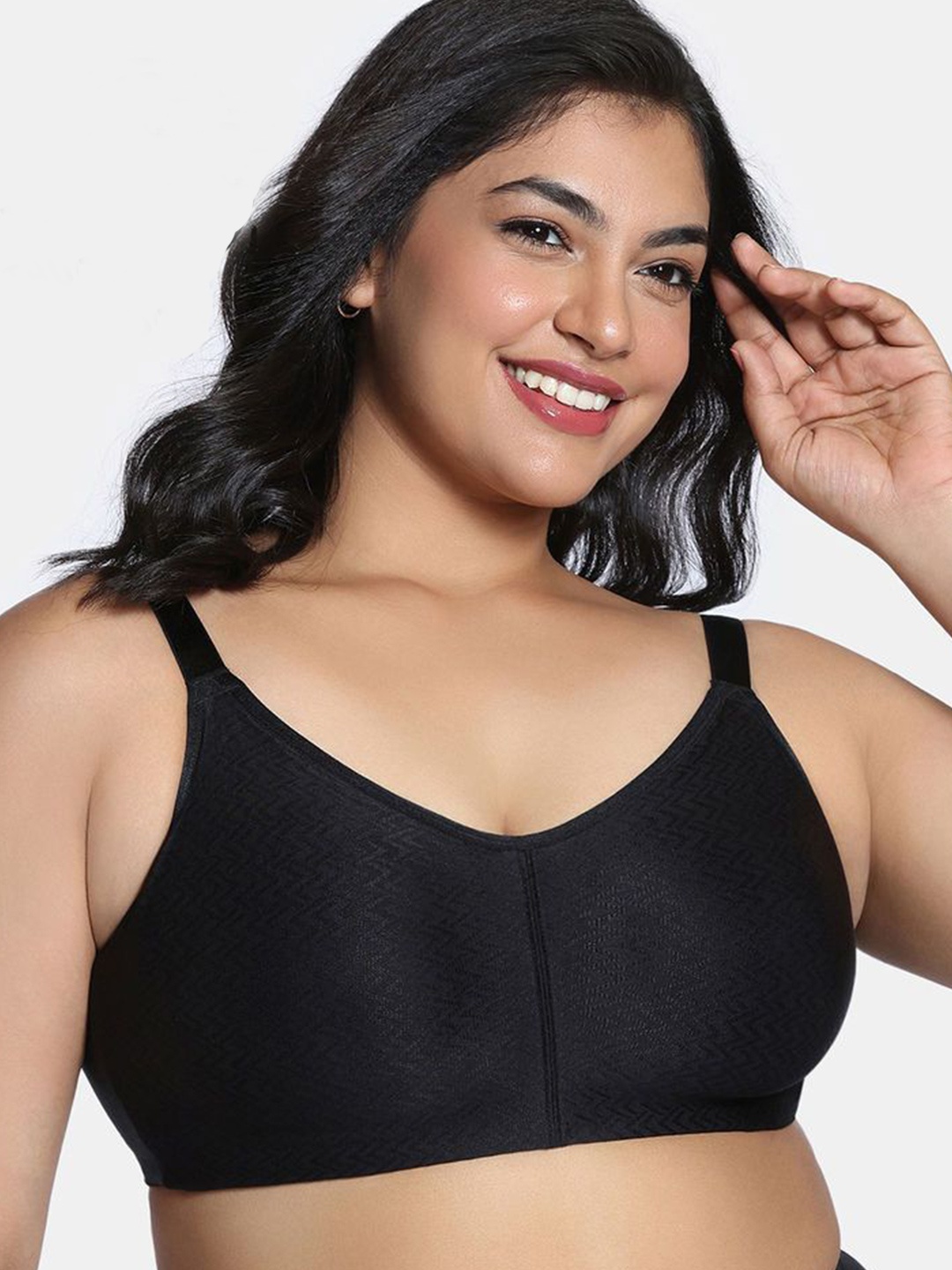 

Zivame Women Non Padded Full Coverage Bra, Black