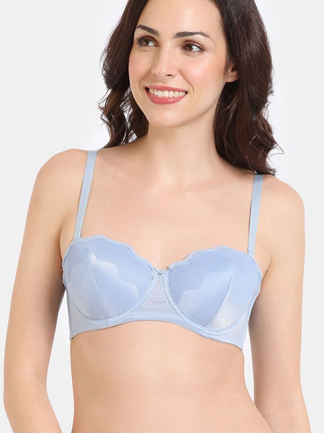 

Zivame Bra Medium Coverage Underwired Lightly Padded, Blue