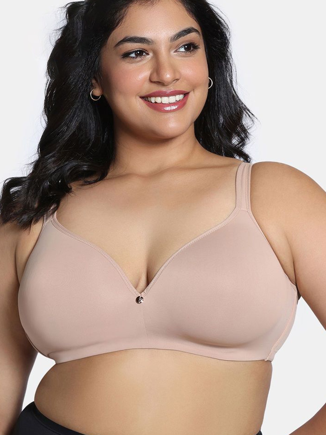 

Zivame Women Full Coverage Lightly Padded Bra, Beige