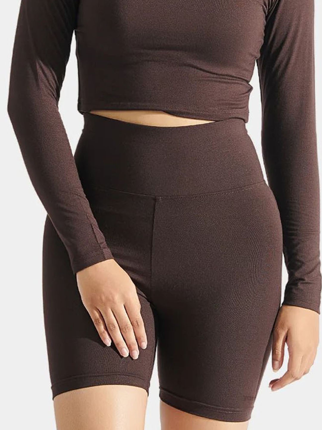 

YAMAYOGA Women Yoga Sports Shorts, Brown