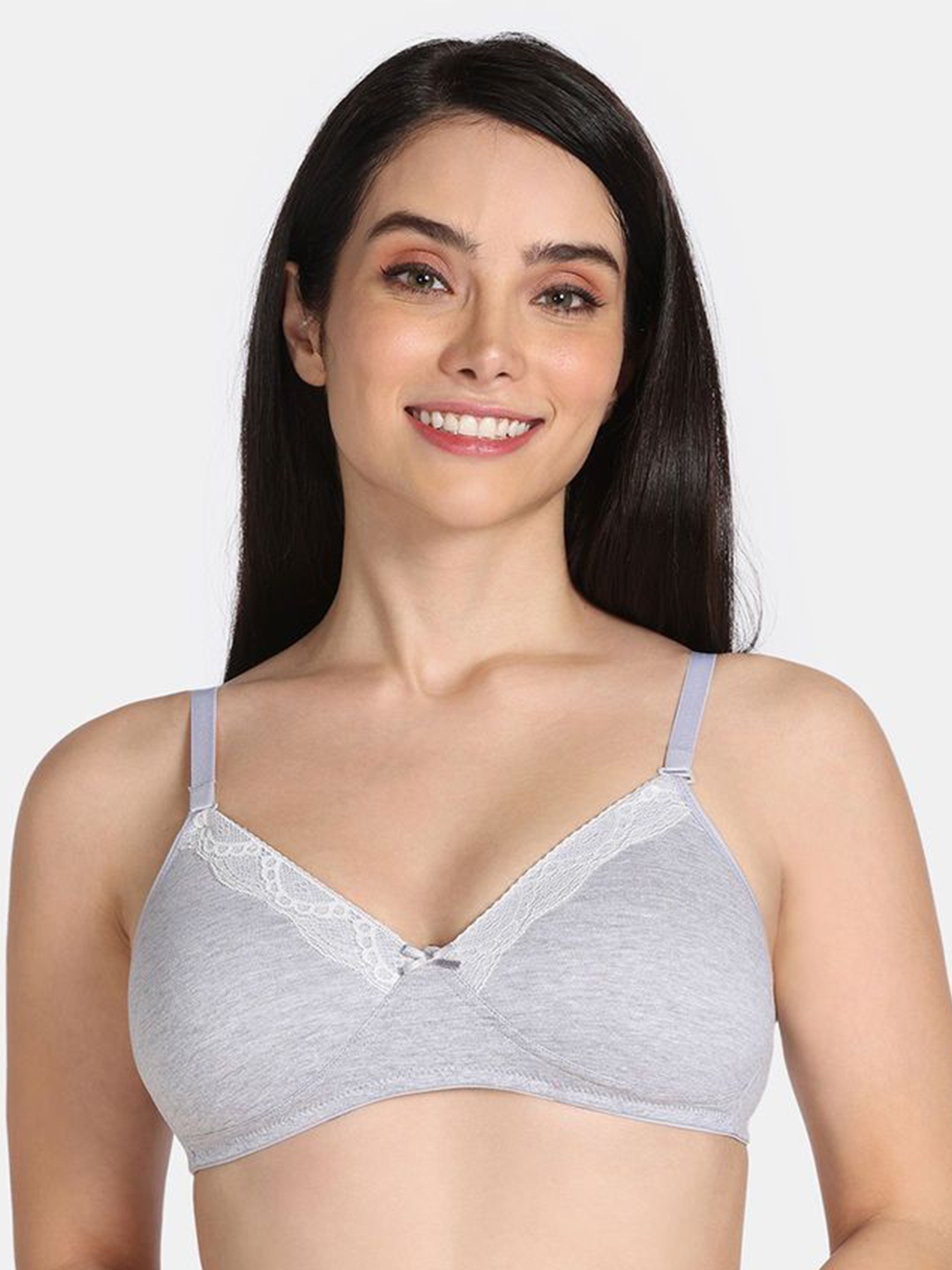 

Rosaline by Zivame Women T-shirt Medium Coverage Lightly Padded Bra, Grey