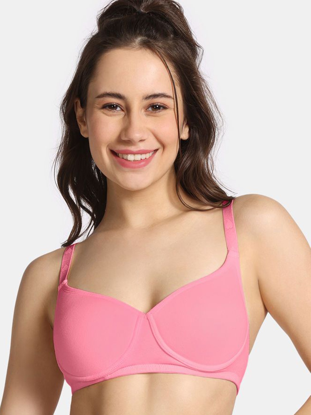 

Rosaline by Zivame Women Medium Coverage Lightly Padded Bra, Pink