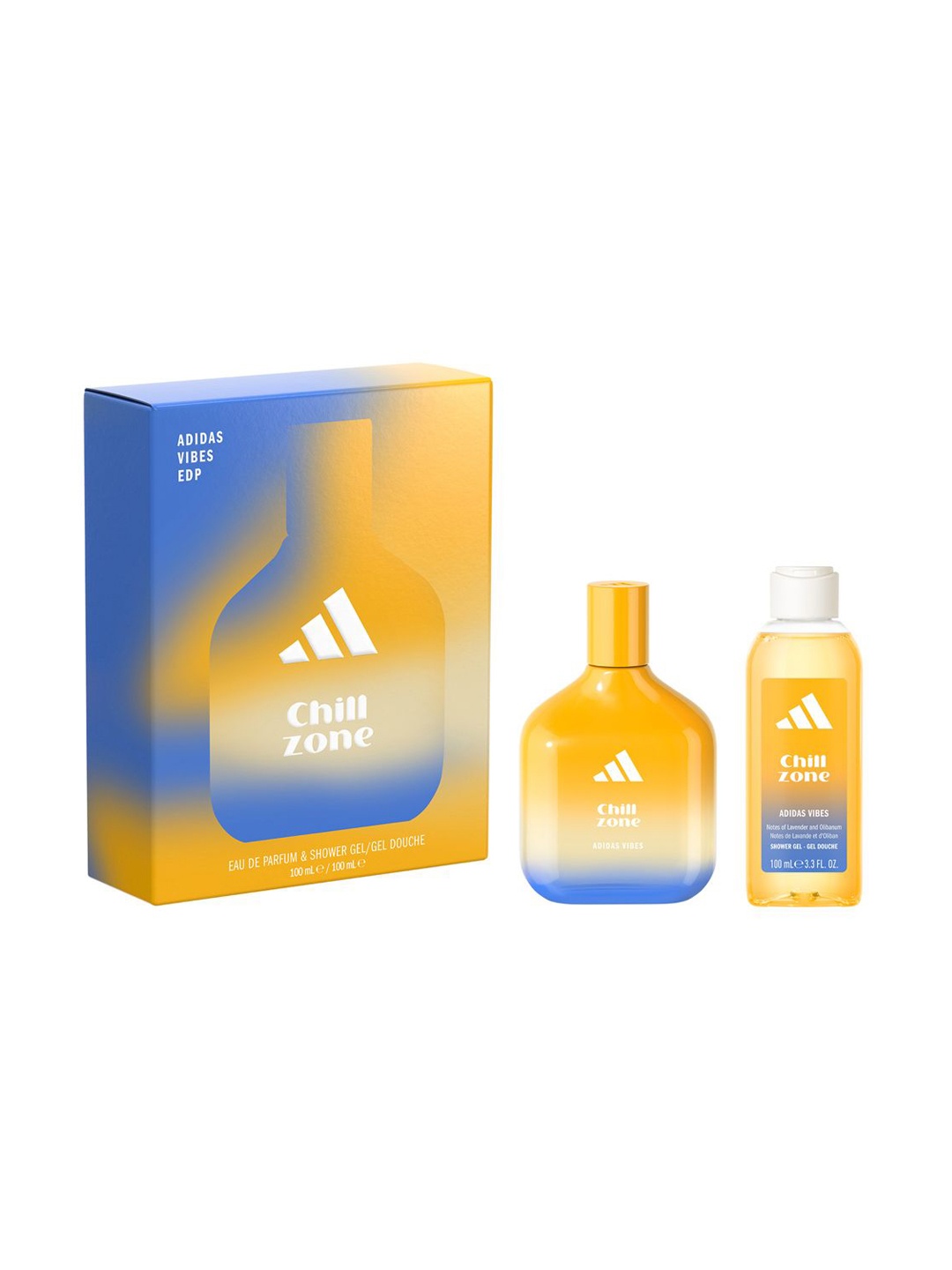 

Adidas Vibes Chill Zone Gift Set Eau de Parfum - 100ml & Shower Gel -100ml, Transparent