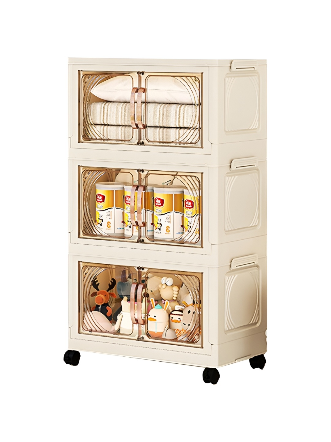 

HOUSE OF QUIRK Beige Super Strong 3 Layer Multi Organiser