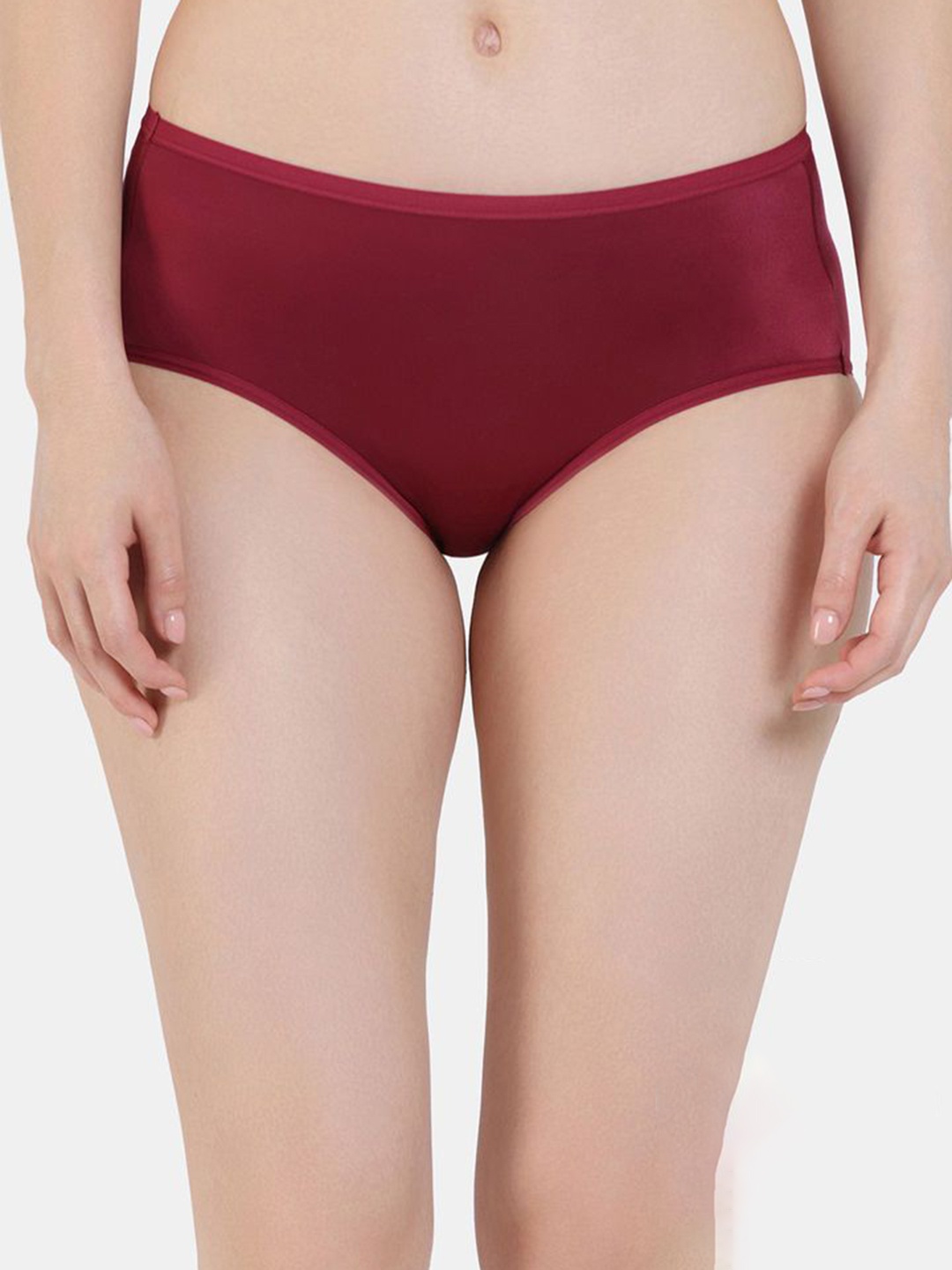 

Zivame Women Pack Of 3 Seamless Mid-Rise Hipster Briefs, Red