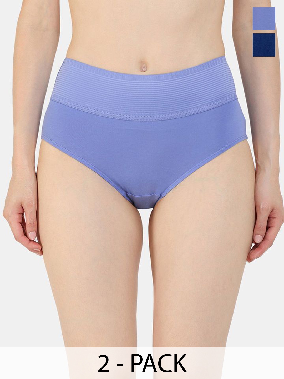 

Zivame Women Pack of 2 Hipster Briefs, Navy blue