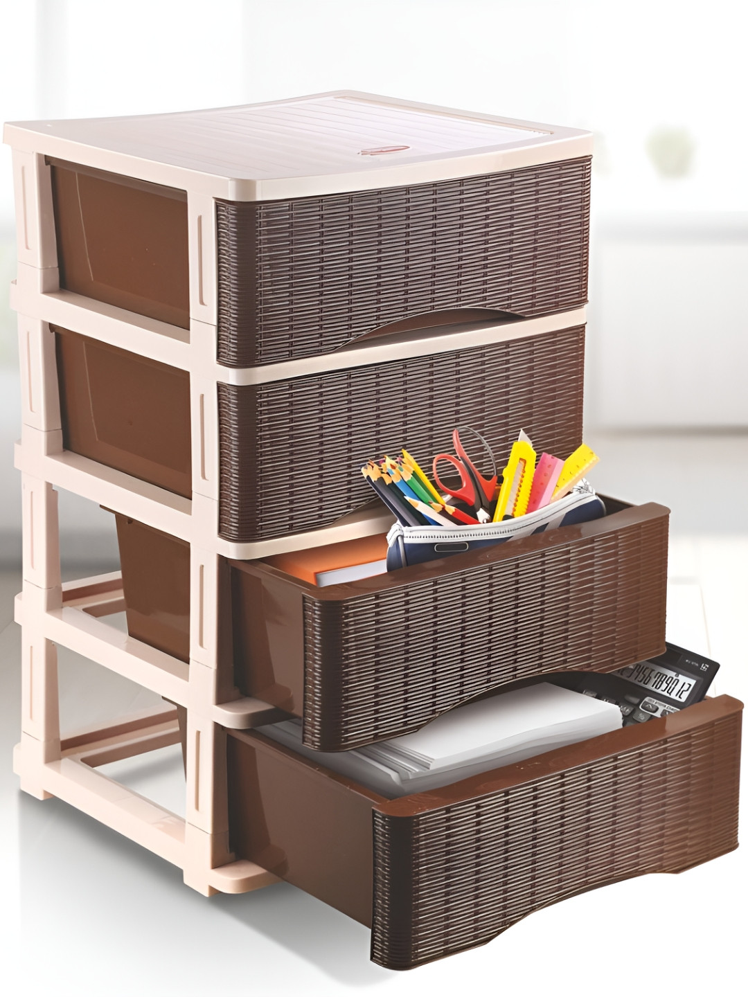 

Nayasa Brown Set of 4 Regular Multi-Utility Organisers