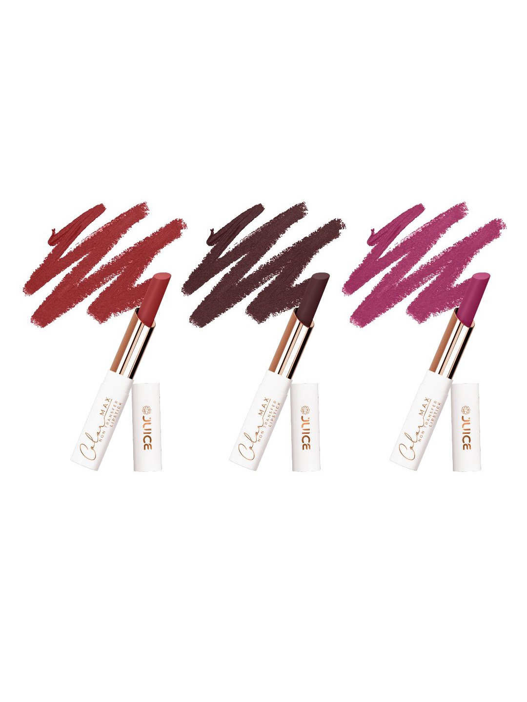 

JUICE Set Of 3 Color Max Transfer-Proof Lipsticks - M03 - M04 - M05, Pink