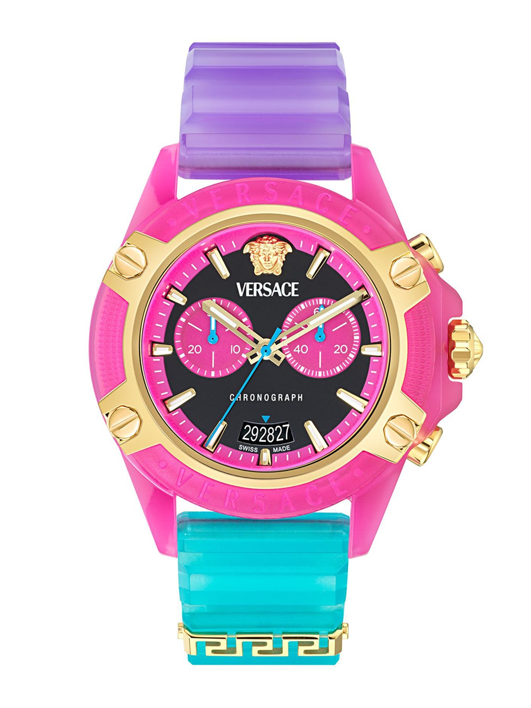 

Versace Unisex Printed Dial & Straps Analogue Watch VE8P00424, Black