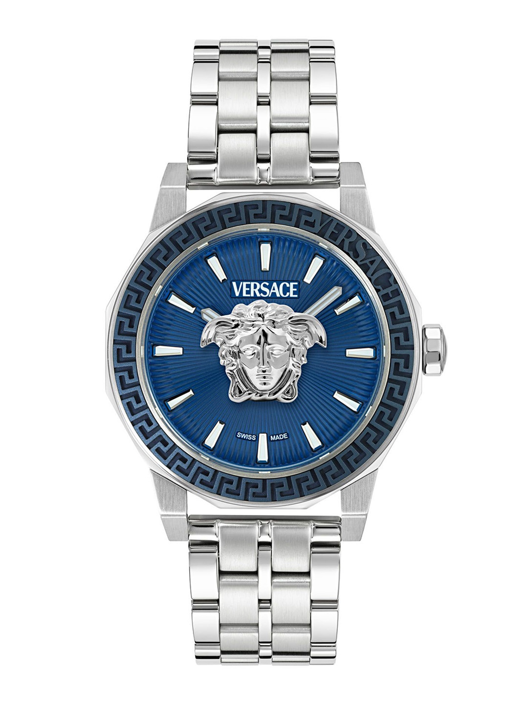 

Versace Men Medusa Deco Gent Printed Dial & Bracelet Style Straps Analogue Watch VE9I00324, Blue