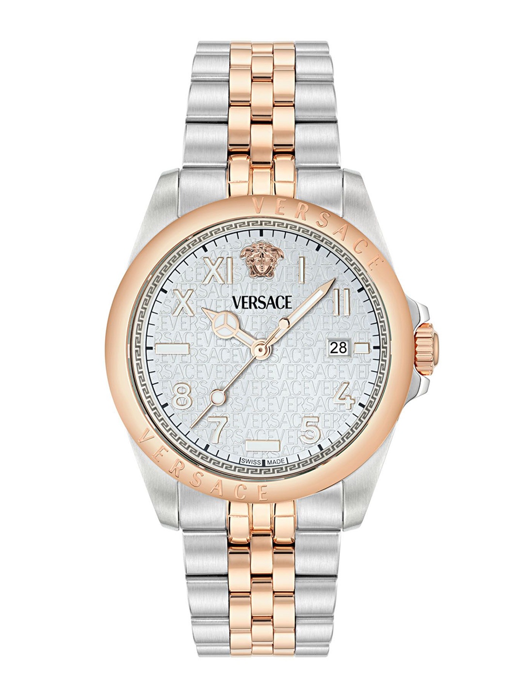 

Versace Men Round Dial & Stainless Steel Bracelet Style Straps Analogue Watch VE9H00424, White