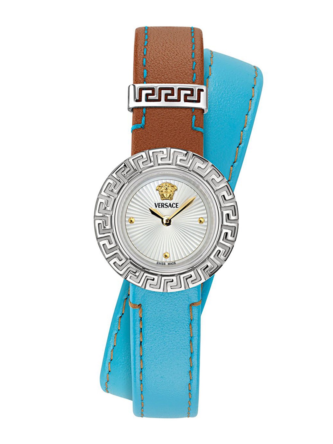 

Versace Women Iconic La Greca Textured Dial & Analogue Watch VE8C00324, White