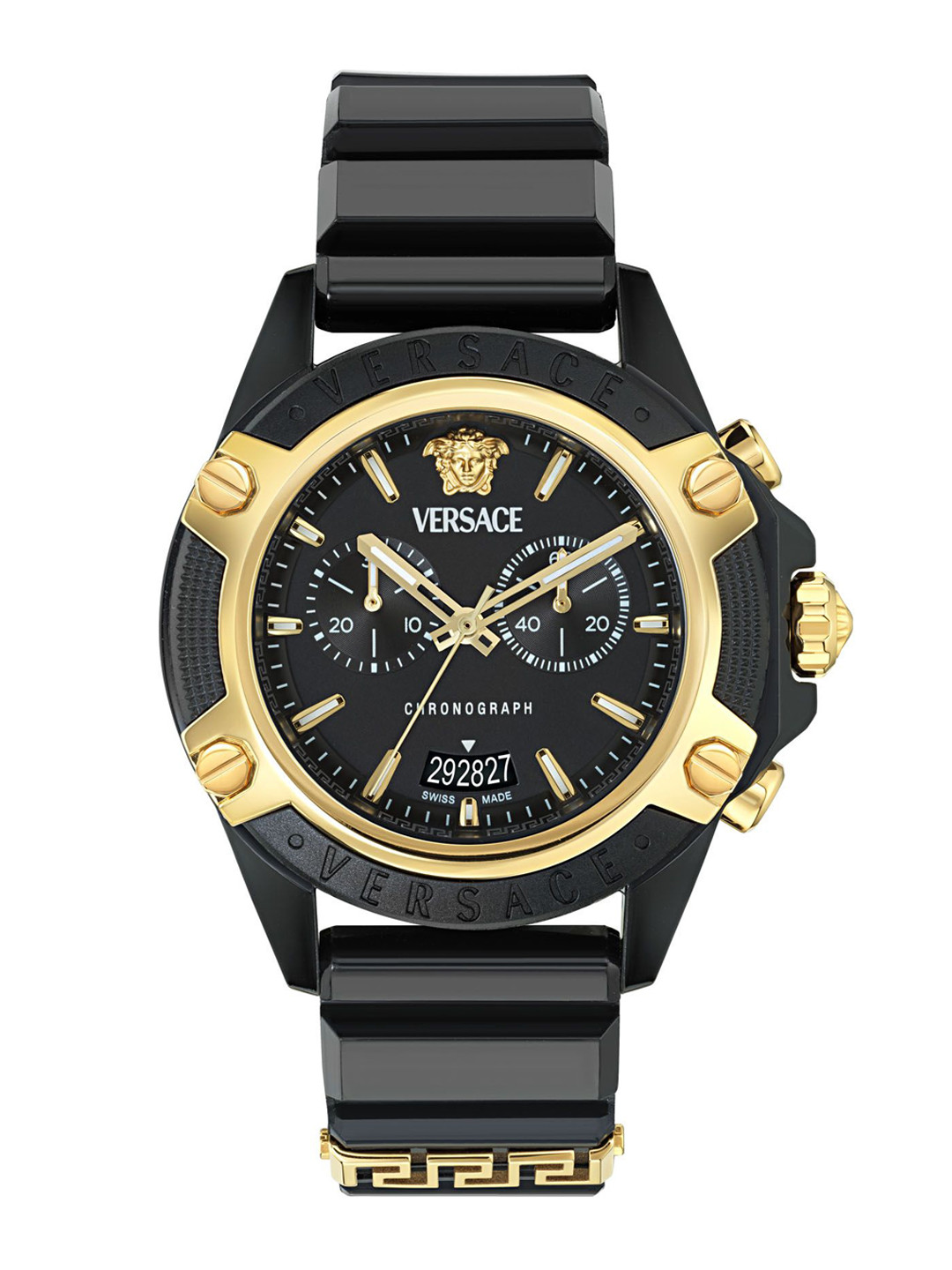 

Versace Unisex Icon Active Round Dial Chronograph Analogue Watch VE8P00724, Black