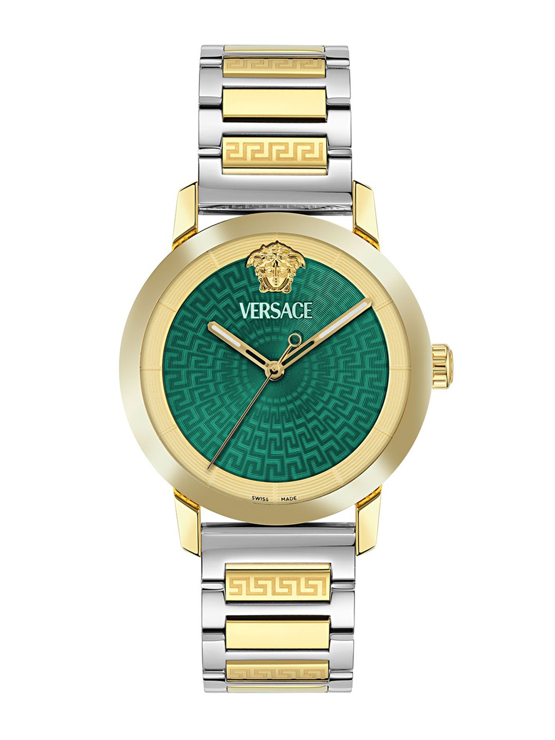 

Versace Men Printed Oval Dial & Stainless Steel Straps Analogue Watch VE9G00324, Green