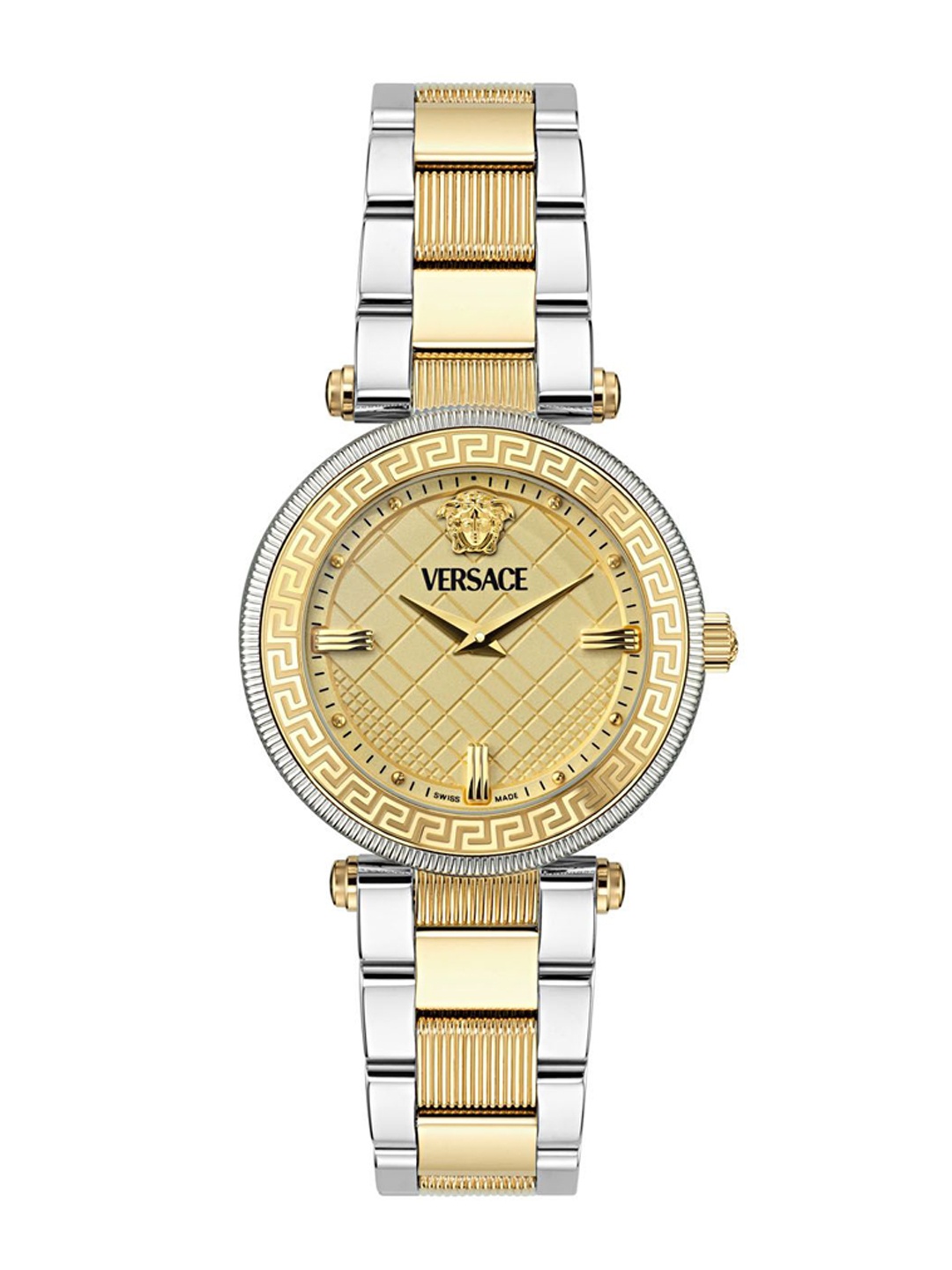 

Versace Women Printed Dial & Stainless Steel Bracelet Style Analogue Watch-VE8B00324, Gold