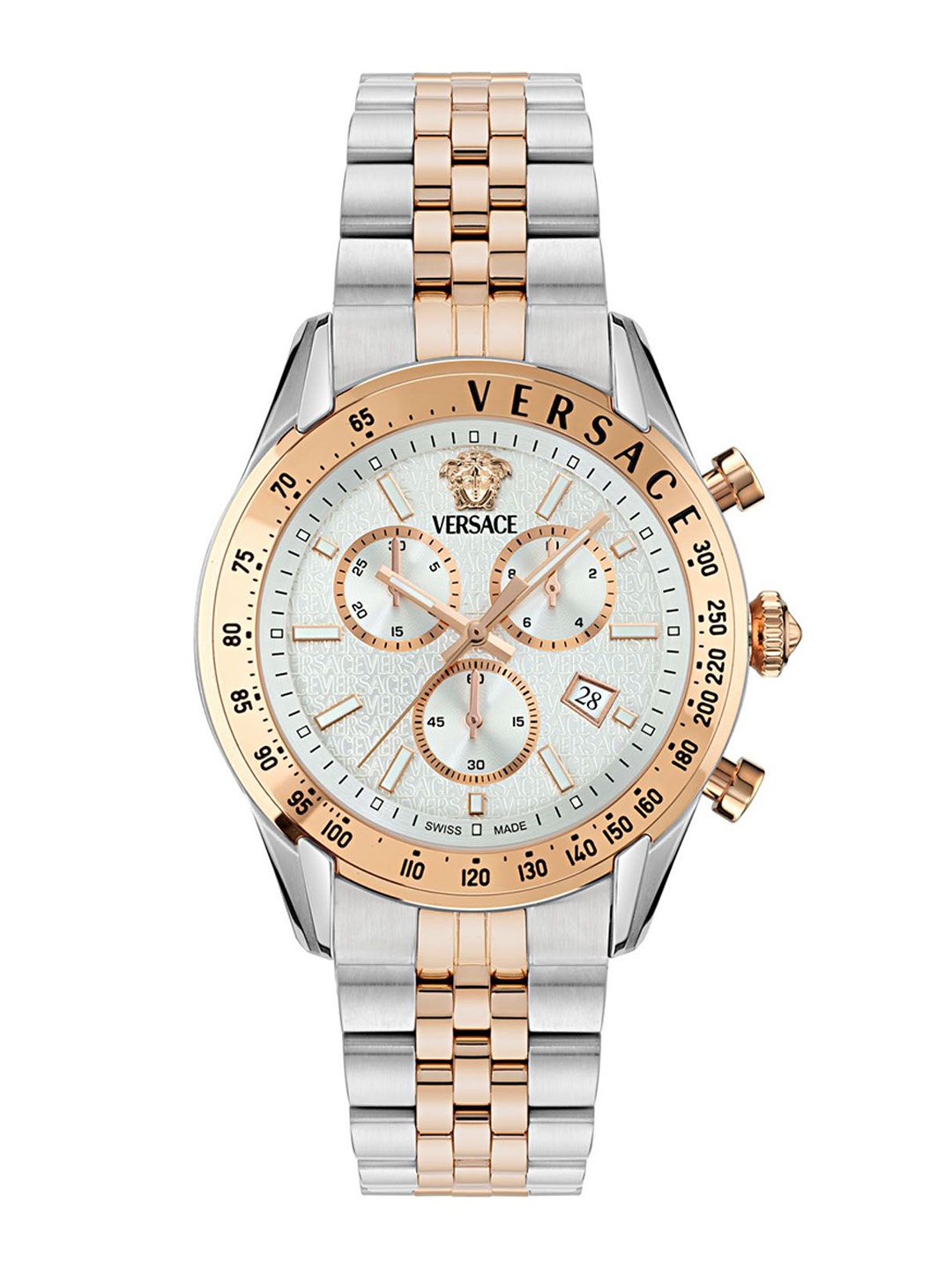 

Versace Men Chrono Master Dial & Stainless Steel Bracelet Style Analogue Watch VE8R00424, White
